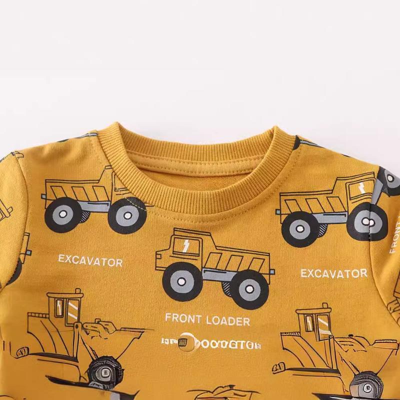 Sudadera Informal de Manga Larga con Cuello Redondo de Dibujos Animados para Niños