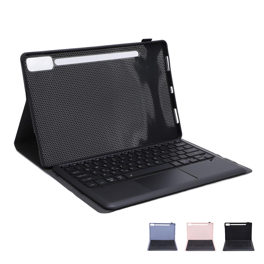 Tablet Keyboard Case with Pen Holder Slim 7 Colors Backlit Detachable Wireless Tablet Trackpad Keybo