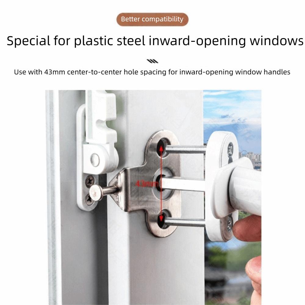 Limitador de Ventana de Metal de Nylon Hebilla de Apertura Interior Diseño Anticaída Peine Tope de Ventana Cerradura de Ventana Seguridad de Ventana