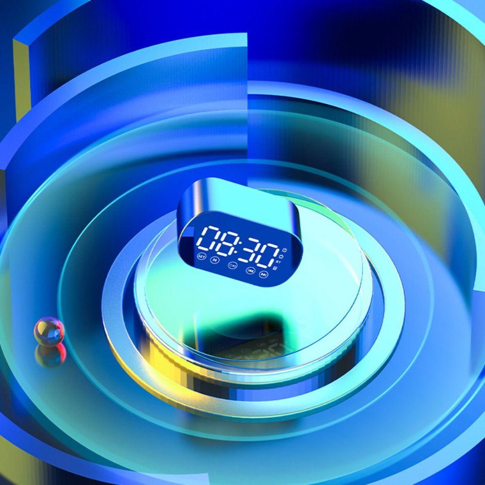 HD Mirror Display LED Digital Alarm Clock Portable Alarm Clock Bluetooth Speaker  Bedroom