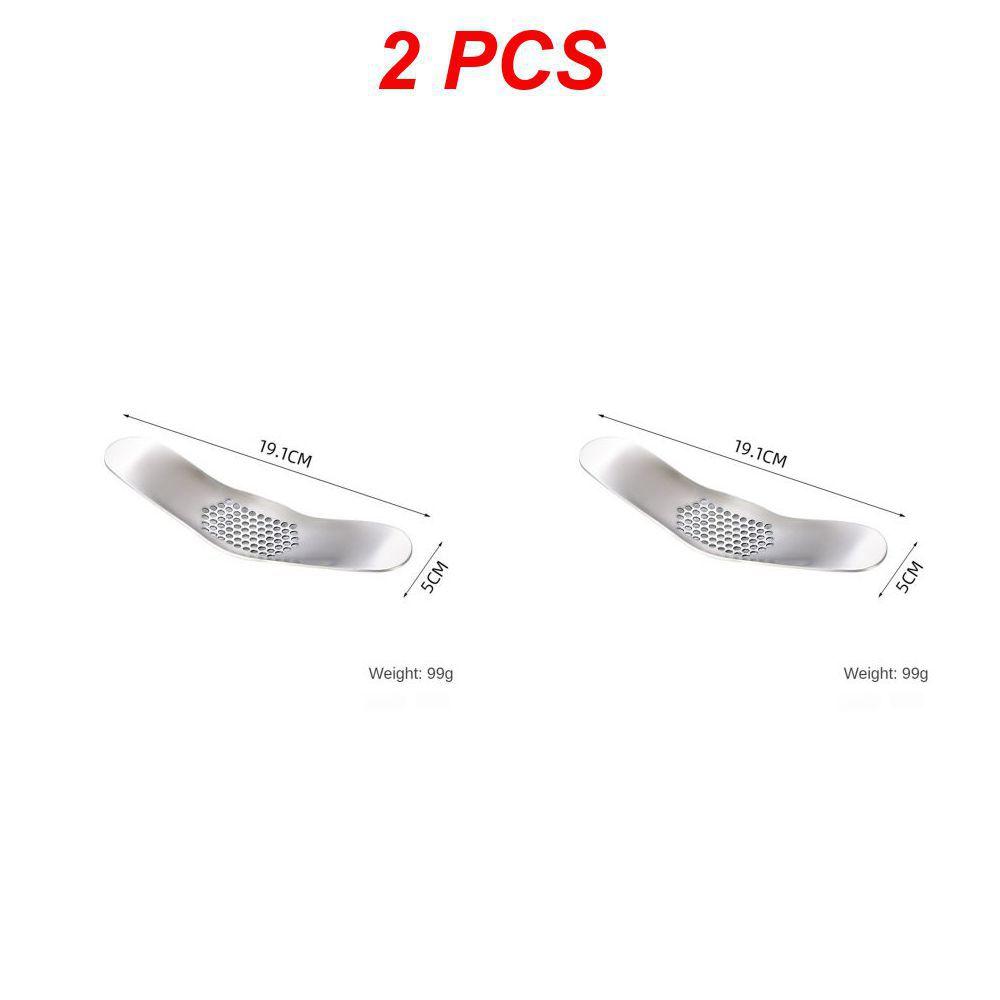 1/2PCS Stainless Steel Curved Garlic Press Mincer Manual Ginger Crusher Masher Multifunction Shredder Kitchen Fruit Vegetable