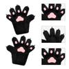 Guanti Gatti Anime Pelo Peluche Zampe di Bestia Guanti per Ragazza Adulto Costume Festa di Halloween Accessori per le Mani Cosplay