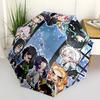 1ks Venkovní deštník s anime postavami - Automatické otevírání/zavírání, Přenosný 3dílný design, Železná konstrukce s 8 žebry - Perfektní dárek pro fanoušky, Cestování