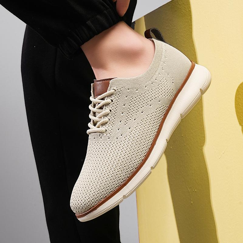 Fashion Men's Sneakers Sports Casual Shoes Leather Outdoor Men Walking Shoe Four Seasons Soft Bottom