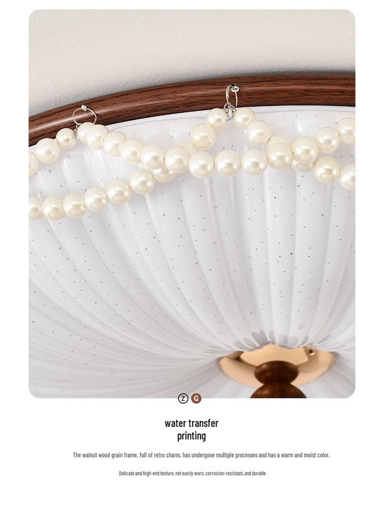 French Mid-Century Pearl Ceiling Light for Bedroom, Dining Room, or Study