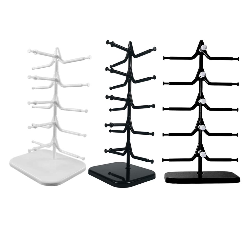 Eyeglass Display Stand Five Layer Plastic Rack Case for Retail Store Glasses Organizer and Tabletop Counter