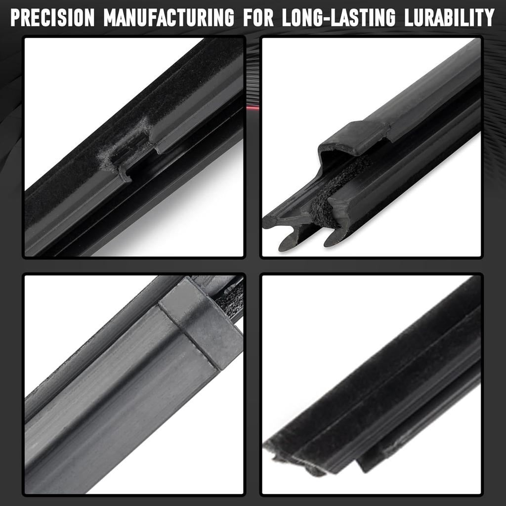 Rear Tailgate Liftgate Trunk Hatch Car Outer Door Window Moulding Sweep Felt Trim Seal Weatherstrip Compatible With Toyota 4Runner 2003-2009 Replace