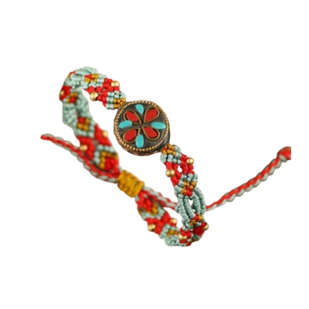 

Красочные бусины плетение браслеты ручной работы плетеный обертывающий браслет на запястье ручное украшение Style 5