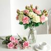 Künstliche Blumen Große Seidenrosen NEU Schöner Ast mit Vase für Zuhause Hochzeitsdekoration Retro Herbst Kunstpflanzen Festival Dekoration