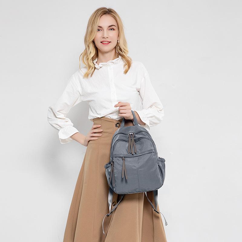EASYMATCH Laptop Backpack Women 2026 New Fashion Oxford Cloth Simple Korean Style College Student Forest Literary Daypack