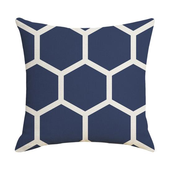 Geometric Pillow Cover, Washed Linen Look Throw Pillow Case with Hidden Zipper, Minimalist Cushion Cover for Sofa, Bed, Office, Cozy Home Decor