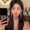 Korean-Style Water Drop Tassel Ear Cuff - High-End Luxury Fashion Earrings