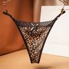 Women Leopard Lace Mesh Sheer Underwear Lingerie Thongs Panties Sexy Briefs