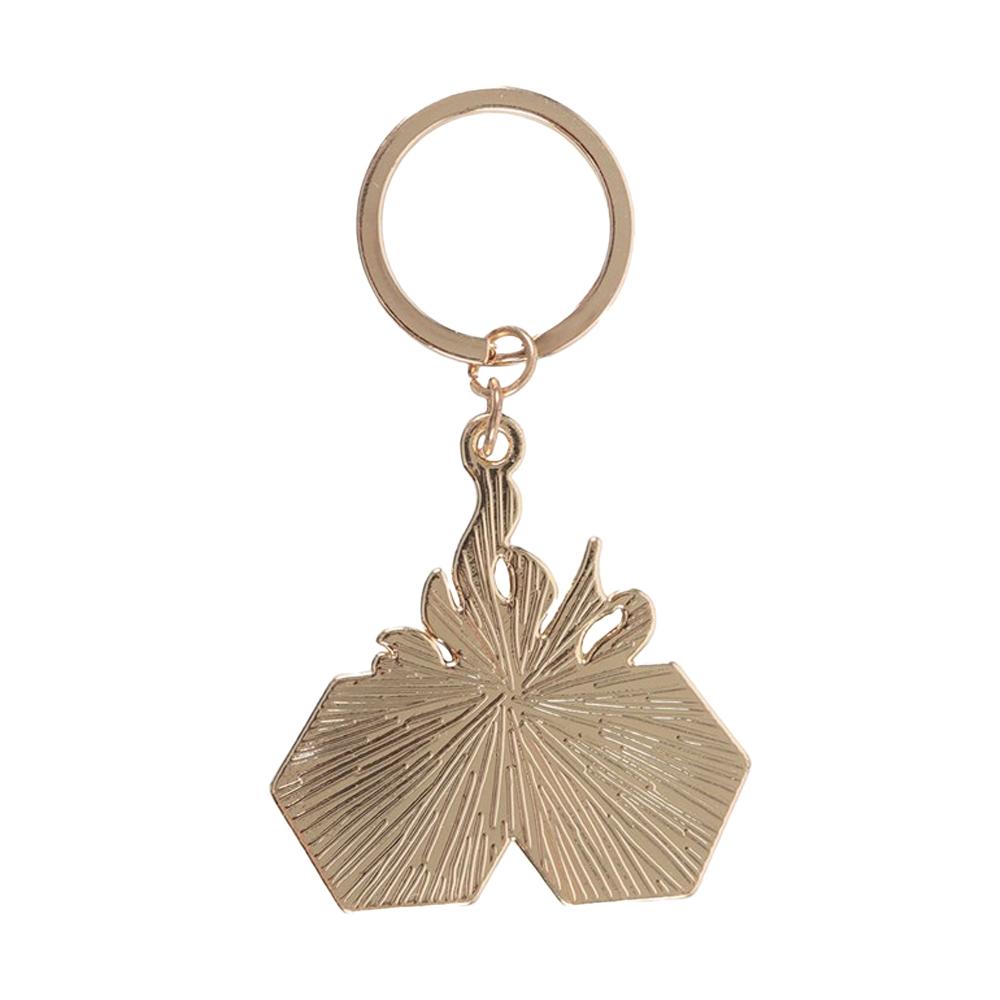 Something Different Flaming Dice Keyring