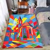 "Colorful Stained Glass Church Art Carpet for Home Decoration" Suitable for Use As an Anti-slip for Living Room Bedroom Sofas