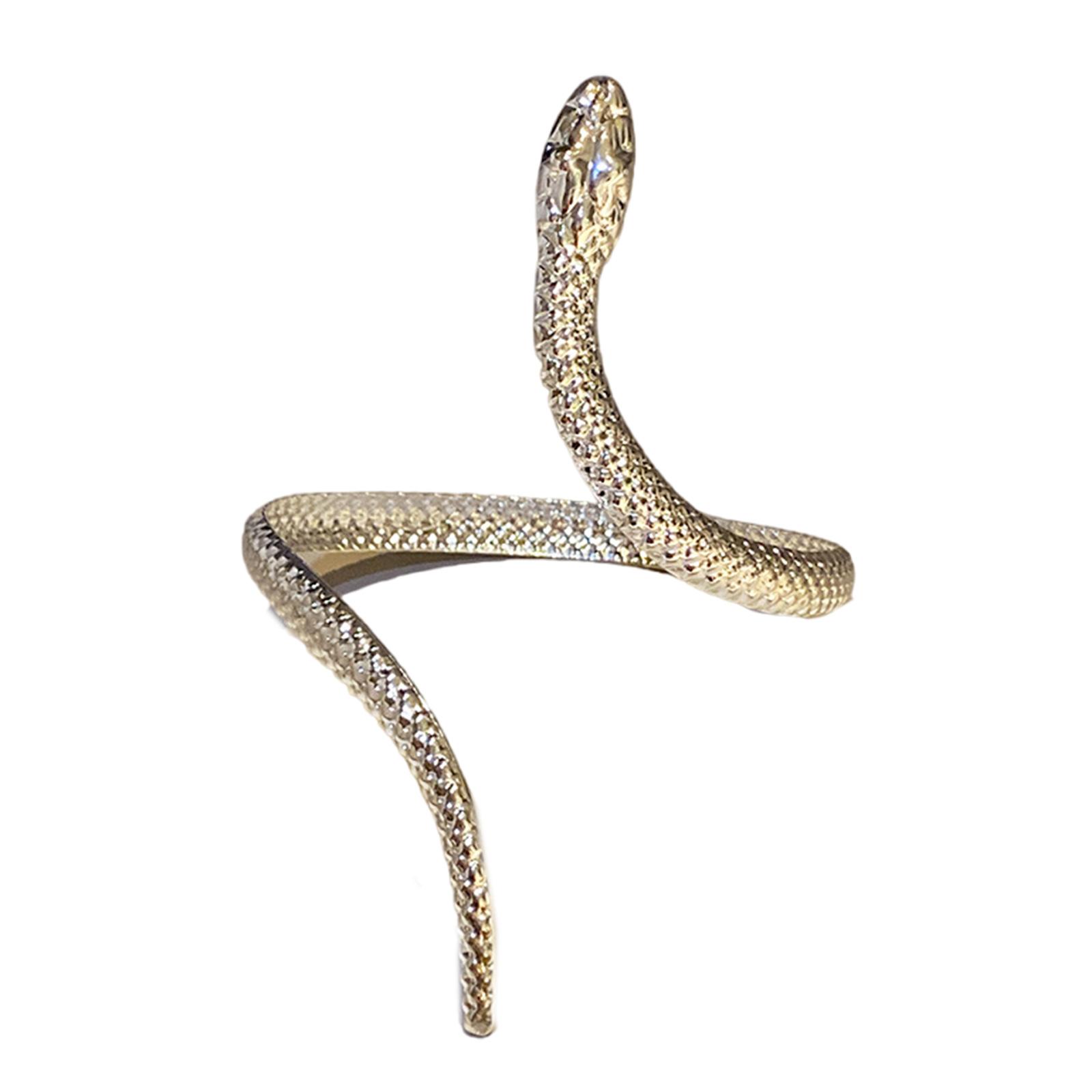 Элегантный браслет-цепочка Блестящий змеиный браслет на руку для женщин Нежный спиральный браслет-манжета Открытый браслет D