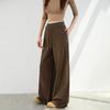 Women's High Waist Wide Leg Pants Loose Fit Sweatpants Drape Commuter Style Banana Trousers Spring Casual Bottoms