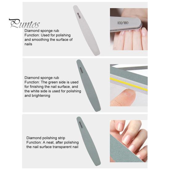 Nail Polishing File 6Pcs Sanding Double-sided Large Area Washable Thick Frosted Multi-functional Emery Boards Buffering Salon Supply Buffer