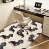 Office Carpet Dachshund Patterned Rug for Sofa Protection Under Chairs