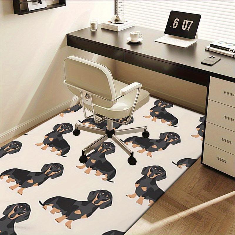 Office Carpet Dachshund Patterned Rug for Sofa Protection Under Chairs