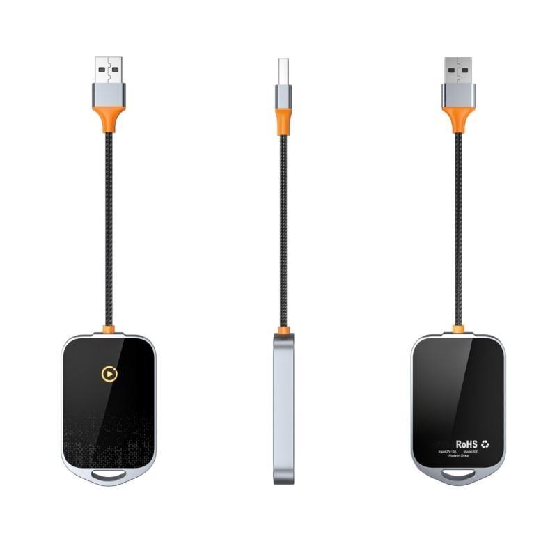 Wireless Adapter Auto 2 in 1 Dongle Builtin 2.4GHz/5.8GHz Wireless Connection Bluetooth-compatible