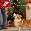 Tecknad Snögubbe & Jultomte Bitbeständig Hundpipboll Interaktiv Tugg Leksak med Inbyggd Bjällra för Valptänder