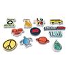 Custom Transparent Cartoon Crystal Stickers with Gold or Silver Foil Hot Stamping, Small Order Available