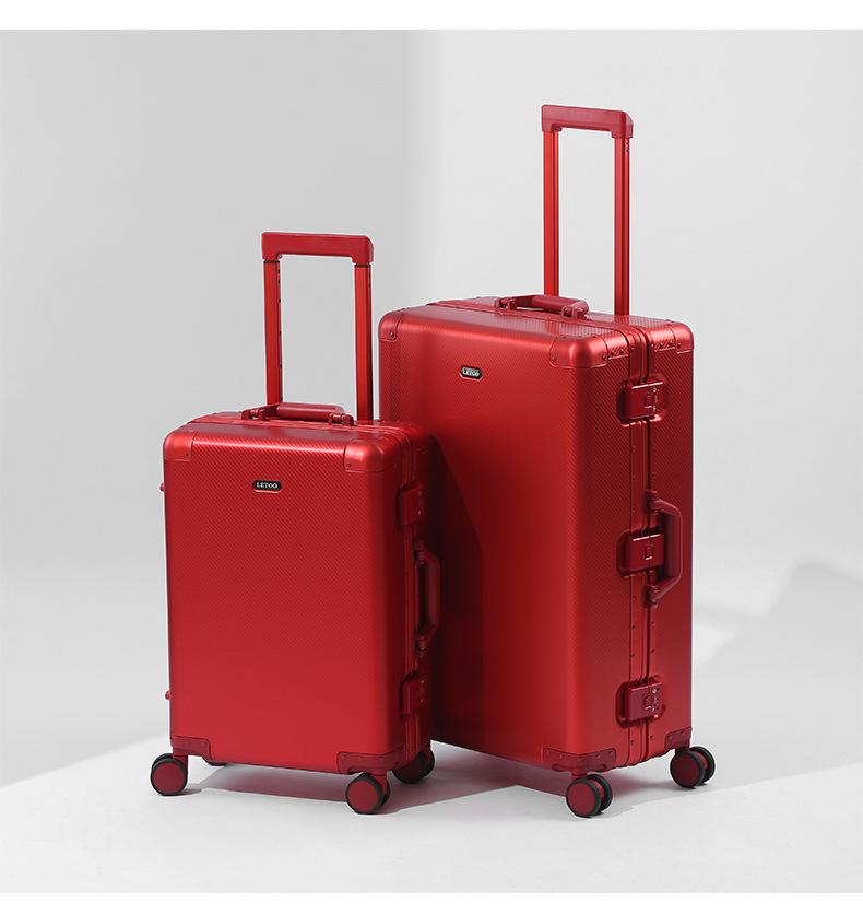 Alloy 20-Inch Carry-On and 26-Inch Luggage Set, Drop-Resistant Trolley Case with Combo Lock