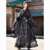 Men's Original Dark Hanfu Robe - Ancient Chinese Style Costume for Wuxia & Xianxia Cosplay, Cross-Collared Design for Film and TV.