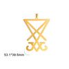 Dawapara Lucifer's Sigil Charm Seal Pendant Lucifer Symbol Charm Stainless Steel DIY Accessories for Necklace