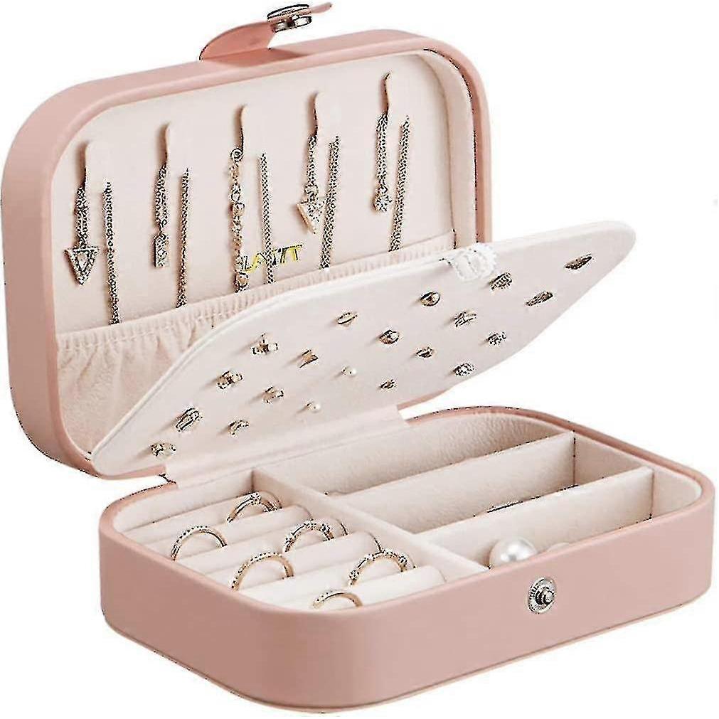 Jewellery Box Organiser Small Travel Pu Leather Jewelry Storage Case For Rings Earrings Necklace Bracelets Faux Leather Jewelry Gift Box Girls Womendo