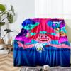 Trolls Theme Printed Blanket - Perfect for Couch, Bed, Travel & Outdoor Use | Machine Washable, Cozy & Durable.