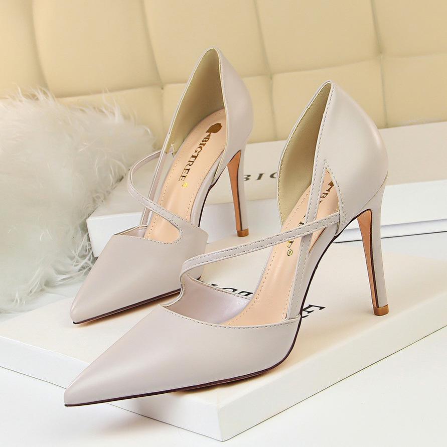 BIGTREE Fashion Zapatos de Mujer Zapatos de Tacón Alto Tacón Alto Hueco  Boca Poco Profunda Puntiaguda comprar a buen precio — entrega gratuita,  reseñas reales con fotos — Joom