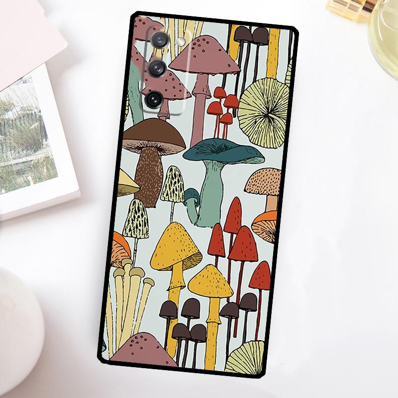 Magic Mushroom Alien Trippy Shrooms Case For Samsung Galaxy S22 S23 S24 Ultra Plus Note 10 20 S8 S9 S10 S20 FE S21 FE Cover