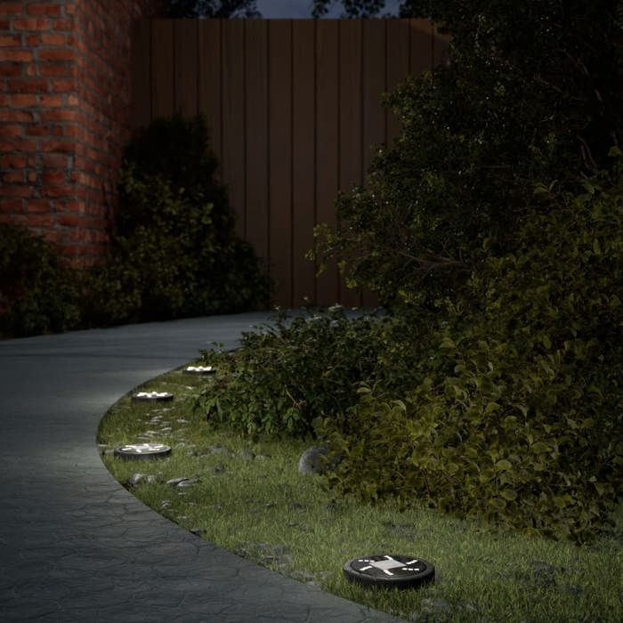 VidaXL Lampes solaires de sol et piquets de sol extérieur 4 pcs, éclairage solaire au sol, éclairage de paysage solaire à 4008194