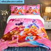 Wink Club Magical Friendship 3PCS Bedding set,Ideal for 1pc Duvet Cover And 2pcs Pillowcases Perfect for Fan gift,Ideal for Bedroom, Dormitory