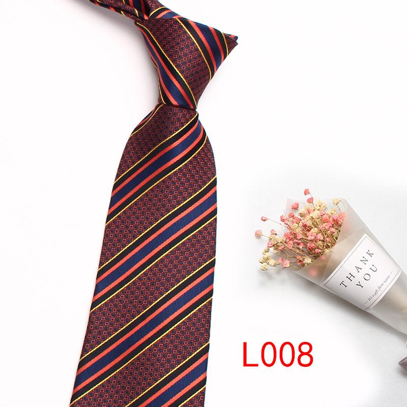 Business Dress Striped Tie, Polyester Cotton Jacquard 8Cm Striped Plaid Tie Source