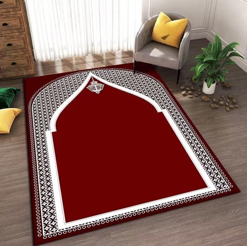 Gebedskleed Islamisme Ramadan Kamerdecoratie Groot Formaat Tapijten voor Woonkamer Moslimkerk Antislip Zachte Vloermat Wasbaar