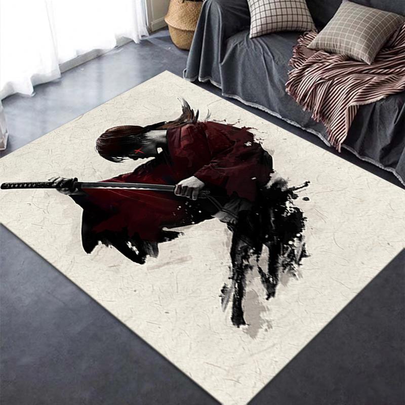 2026 NEW Rurouni Kenshin Carpet Rug for Living Room Bedroom Home Sofa Decoration,Kids Play Non-slip Floor Mat