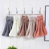 Soft Absorbent Bowknot Cloth Hanging Wipe Dishcloths Hand Towel Bathroom Accessories Kitchen Tools