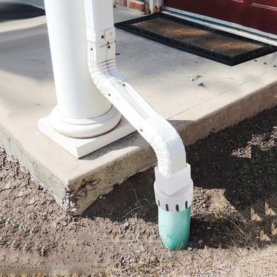 Conector exterior pentru burlan din plastic, rotund la pătrat, instalare ușoară, deviantor colectare apă pluvială, țeavă de scurgere