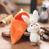 Cute Creative Carrot And Rabbit Keychain Plush Doll Detachable Transformed Rabbit Carrot Pendant