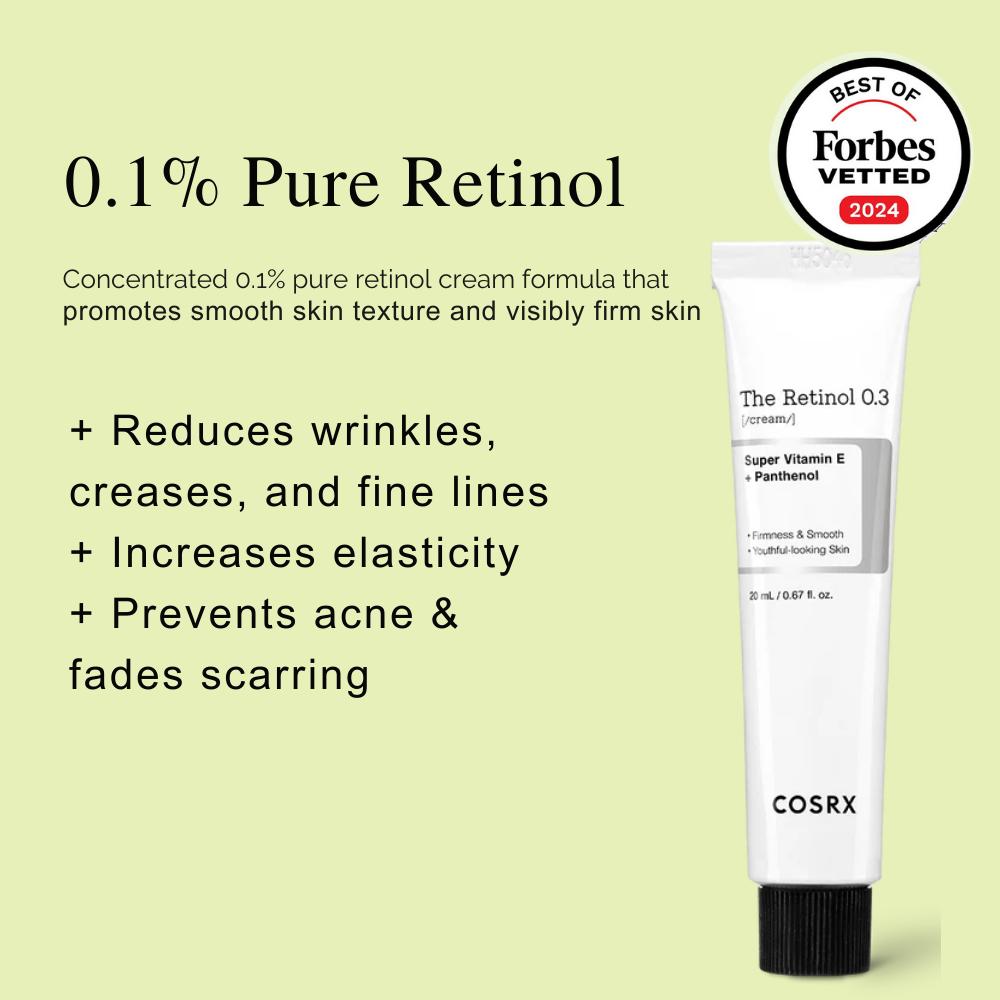 COSRX La crème au rétinol 0,1, la crème 0,3 et l'huile 0,5 (20 ml),