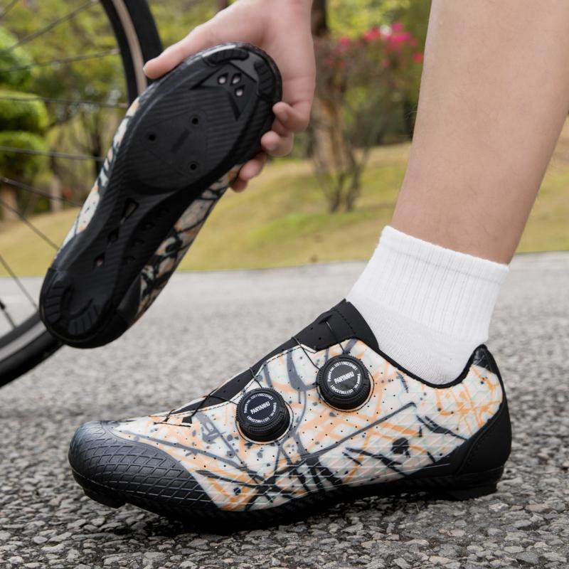 Sapatos Respiráveis SPD para Ciclismo de Estrada Para Homens Mulheres Sapatos de Bicicleta Com Fivela Rotativa Sapatos de Travamento Profissionais Para Bicicleta de Estrada Para Corrida & Uso Diário