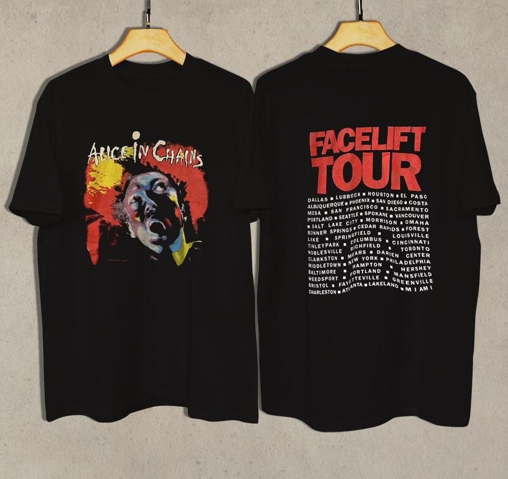 

1990 Alice In Chains Facelift Tour Vintage Shirt short sleeve S-2XL Unisex T-Shirt XXXXL