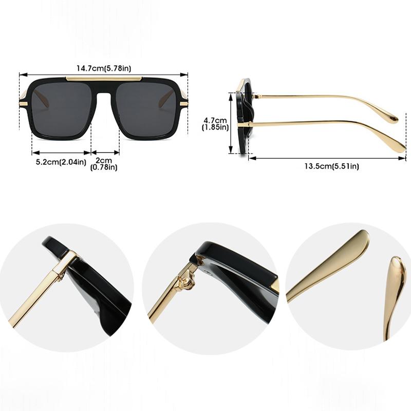  New Square Women Sunglasses Fashion Shades UV400 Retro Trending Leopard Green Gradient Men Sun Glasses