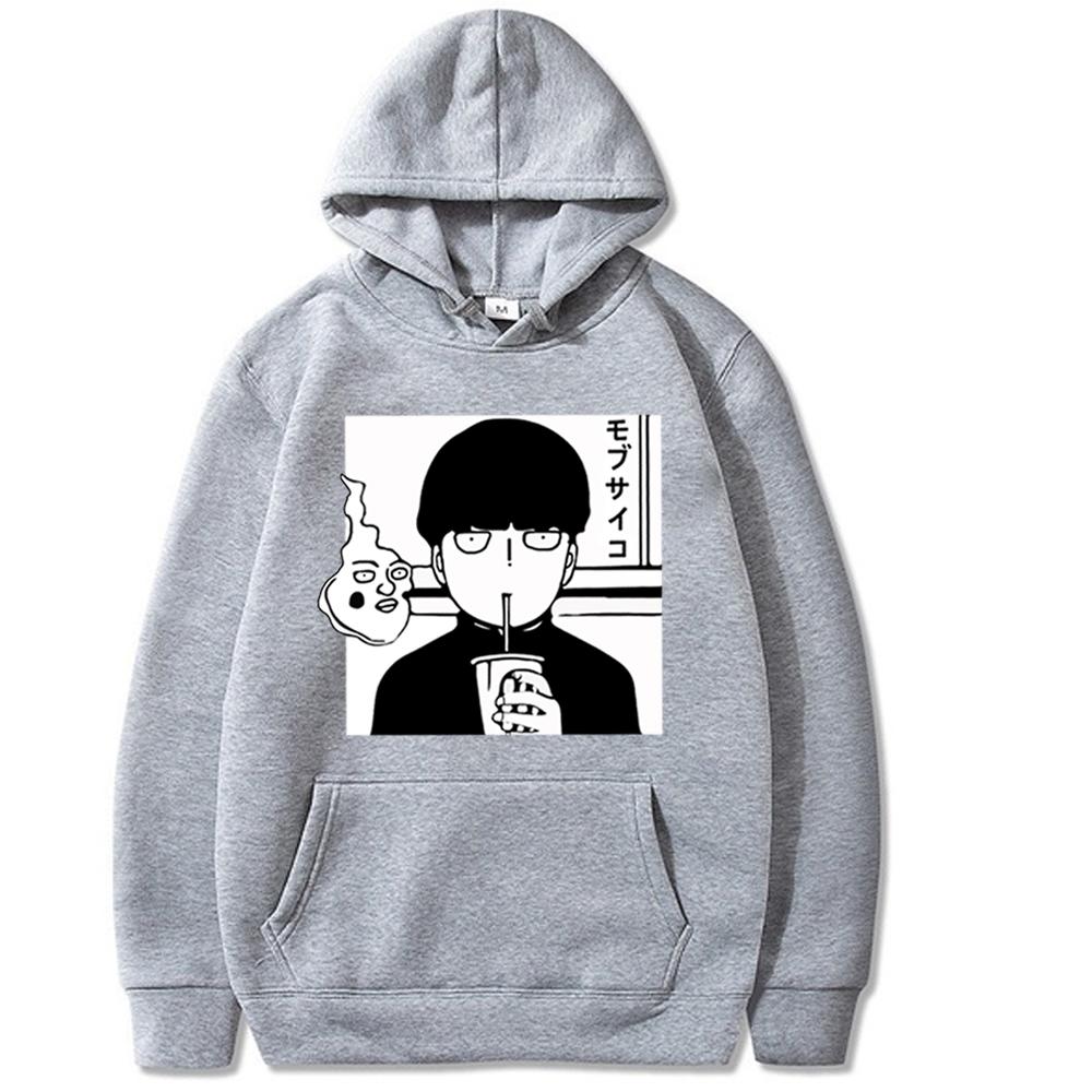 Anime Unisexga Hoodies Mob Psycho 100 Print Streetwear Unisex Women Fashion Oversized Sweatshirts Hoodie Pullovers Tracksuits Clothing