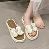 2025 Summer New Flower Beach Slippers Women's Summer Wear Seaside Vacation with Skirt Thick-soled Sandals
