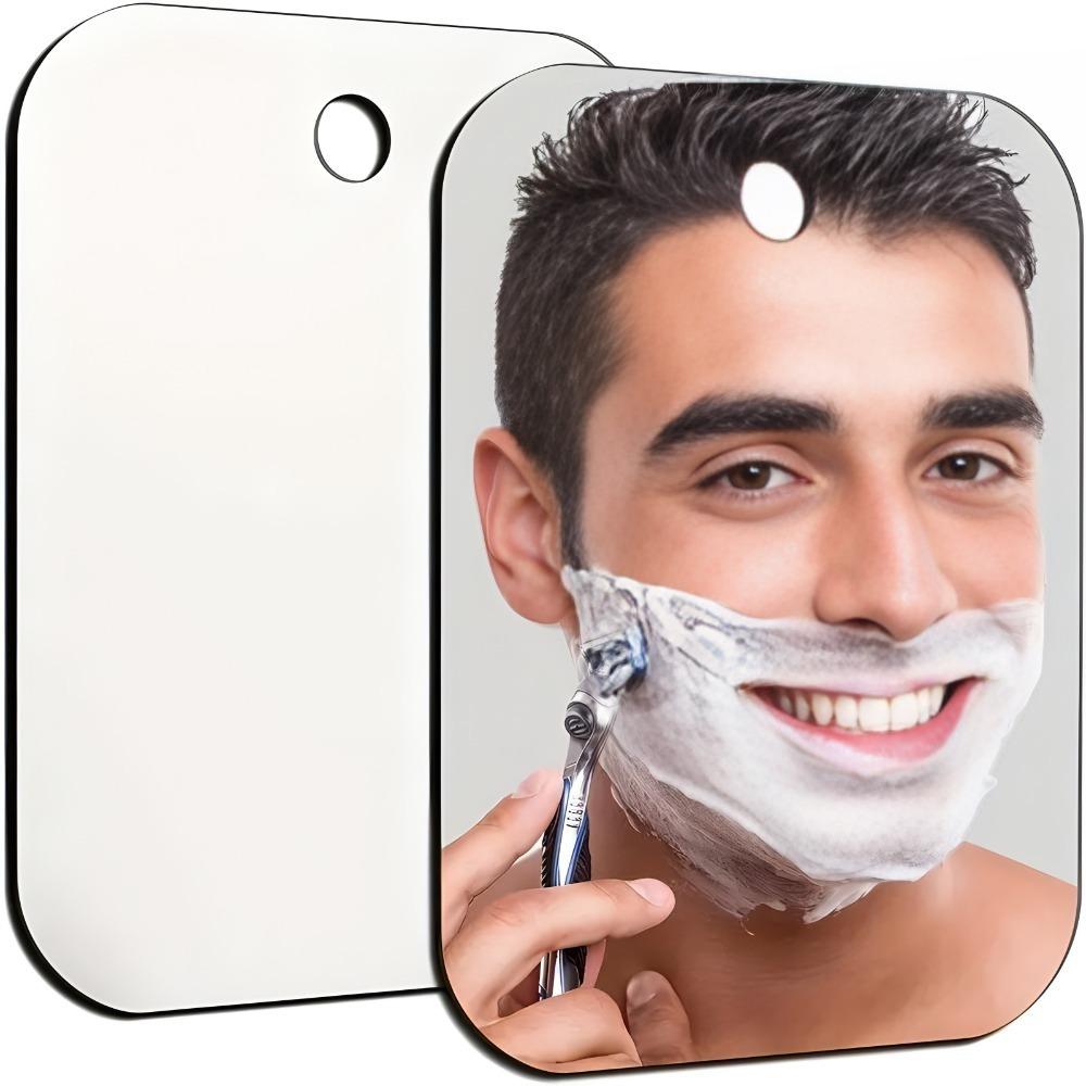 Acrylic Shower Mirror with Wall Hook Vanity Mirror Fogless Bathroom Mirror for Men Shaving Women Makeup Travel Portable Vanity