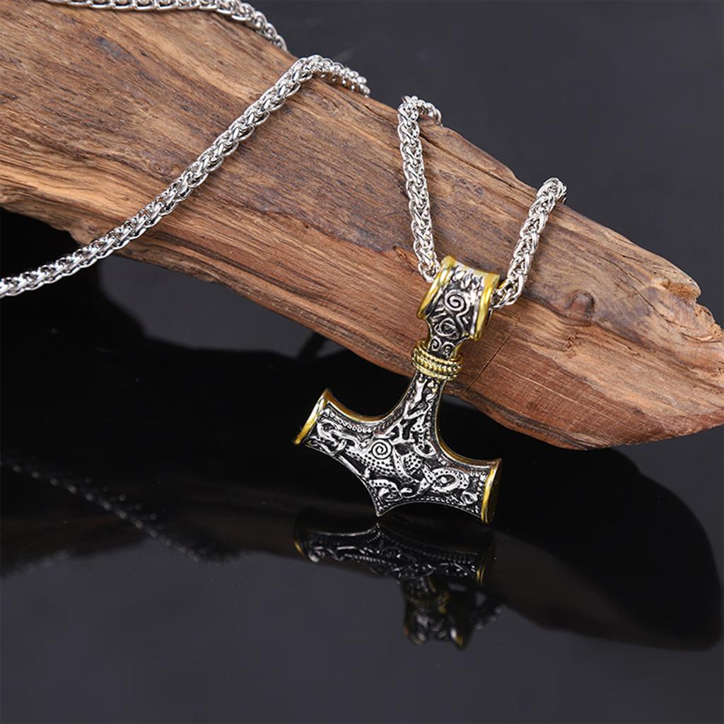 Necklace Vintage Hip Hop Two Tone Carved Men's Accessories Sweater Chain